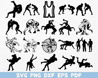 Wrestling Svg Etsy