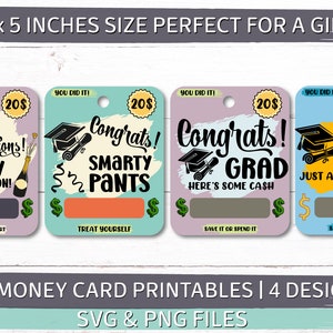 Graduation Money Card, Money Card Holder PNG Bundle, Money Card PNG Designs, Gift Card Holder, Print and Cut, Birthday Gift PNG File