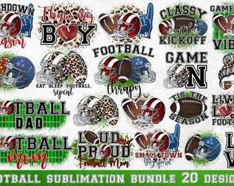 Football PNG Sublimation Designs Bundle (Digital Download)
