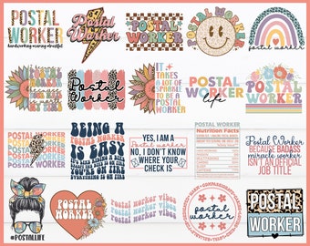 Postal Worker SVG PNG Bundle, Sublimation Designs (Commercial Use)