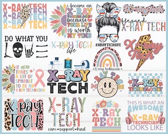 X-Ray Tech SVG PNG Bundle, Radiologist Sublimation Designs (Digital Download)