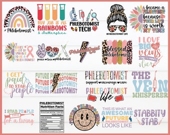 Phlebotomist SVG PNG Bundle, Vein Stabber Shirt Designs (Commercial Use) (Digital Download)