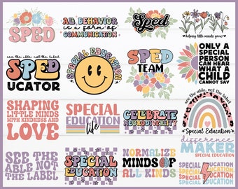Special Education Svg Png, SPED Teacher Png Bundle, Sped Shirt Png, Sped Png, Back to School Png, Png Files for Cricut, Instant Download