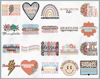 Administrator SVG PNG Bundle, Office Sublimation Designs (Commercial Use) (Digital Download)