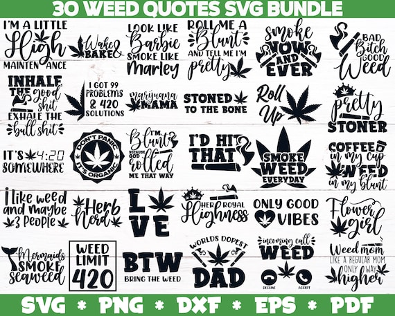 Download Weed Quotes SVG Bundle Weed SVG Bundle Weed Lover SVGs | Etsy