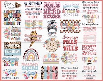 Pharmacy Tech SVG PNG Bundle, Pharmacist Sublimation Designs (Commercial Use)