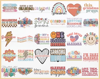 Retro mormors talesätt PNG SVG-paket, mormors skjortdesigner (digital nedladdning)