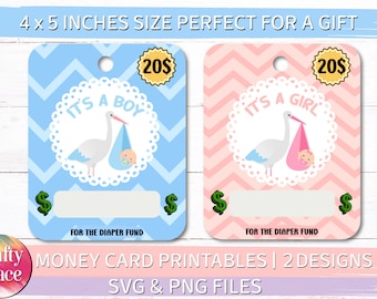 Baby Money Card, Money Card Holder PNG Bundle, Money Card PNG Designs, Gift Card Holder, Print and Cut, Baby Shower Gift PNG File