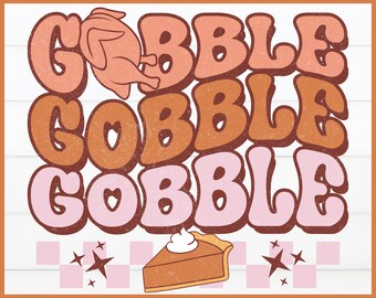 Gobble Thanksgiving PNG: herfstsublimatieontwerp (digitaal bestand)