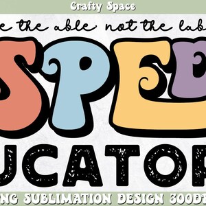 Specialpedagogik Svg Png, SPED Lärare Png Bundle, Sped T-shirt Png, Sped Png, Tillbaka till skolan Png, Png-filer för Cricut, Direkt Nedladdning bild 2