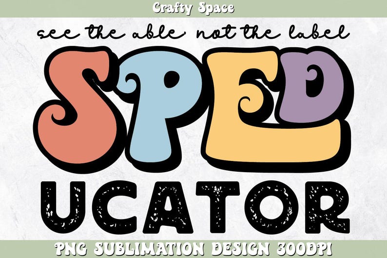 Specialpedagogik Svg Png, SPED Lärare Png Bundle, Sped T-shirt Png, Sped Png, Tillbaka till skolan Png, Png-filer för Cricut, Direkt Nedladdning bild 2