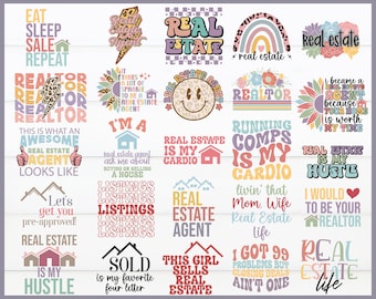 Real Estate Agent SVG PNG Bundle, Realtor Shirt Designs (Commercial Use) (Digital Download