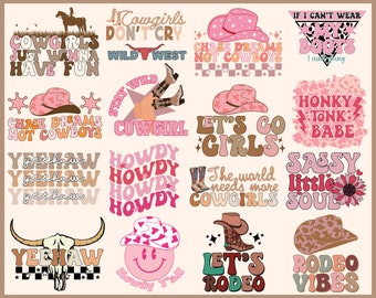 Cowgirl SVG PNG Bundle: Western Rodeo Designs (Digitaler Download)