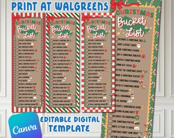 Szablon baneru z listą rzeczy do zrobienia przed świętami Bożego Narodzenia | Wydruk 2 x 6 Walgreens | Szablon Canva z listą rzeczy do zrobienia przed świętami Bożego Narodzenia (pobranie cyfrowe)