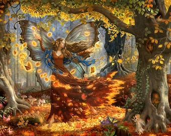 Autunno, Schema punto croce in formato PDF, Schema punto croce Signora dell'Autunno, Le Stagioni