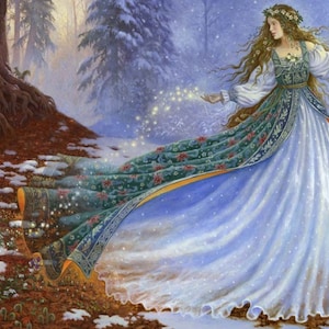 Winterdame, kruissteekdiagram in PDF-formaat, kruissteekpatroon