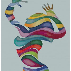 Kleuren, Kruissteekdiagram in PDF-formaat, Kruissteekpatroon, Afdrukbaar diagram,