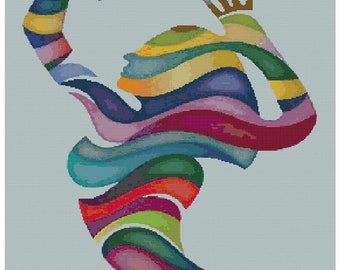 Colours, Colores, Cross stitch pattern, Needlepoint embroidery, Printable Chart PDF Format, Needlework Crafts