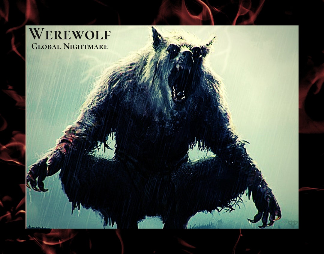 Werewolf Art Werewolf Decor Esoteric Home Decor Creepy Etsy