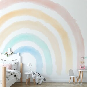 Butterfly Rainbow Wall Decal 27in Tall Rainbow Size 48in Wide Rainbow Wall Mural Fabric Wall Decal Not Vinyl Like Most Rainbow Wall Decals for Girls Bedroom 20 Butterflies and 27 Dots.