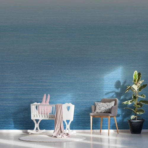 Pastel Blue Ombre Removable Wallpaper Peel and Stick Wallpaper Etsy