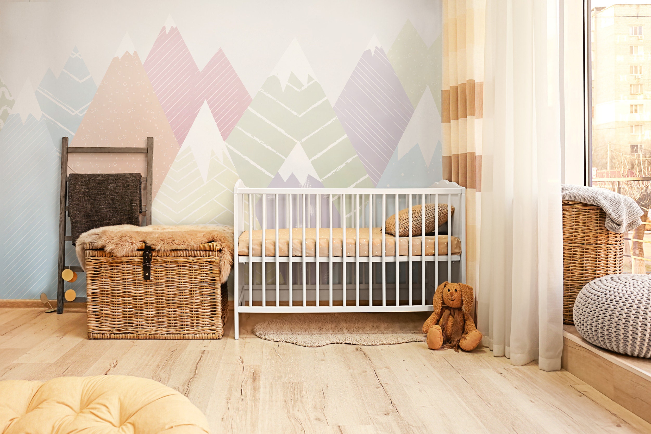 Mountain Wall Decal Wallpaper Nursery Baby Room Wall Art | Etsy