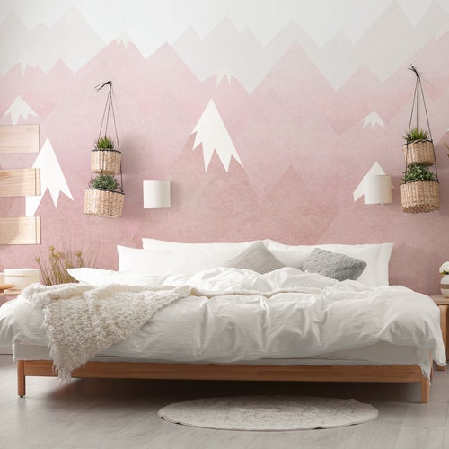 Mountain Wall Decal Wallpaper Nursery Baby Room Wall Art Etsy
