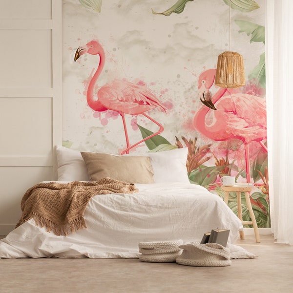 Flamingo Wallpaper - Etsy Canada