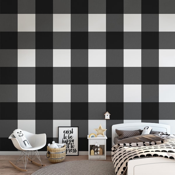 Black Peel and Stick Wallpaper Etsy