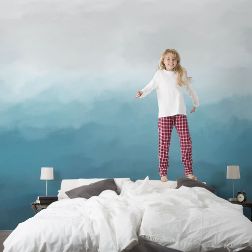 Pastel Pink Ombre Removable Wallpaper Peel and Stick Wallpaper Etsy