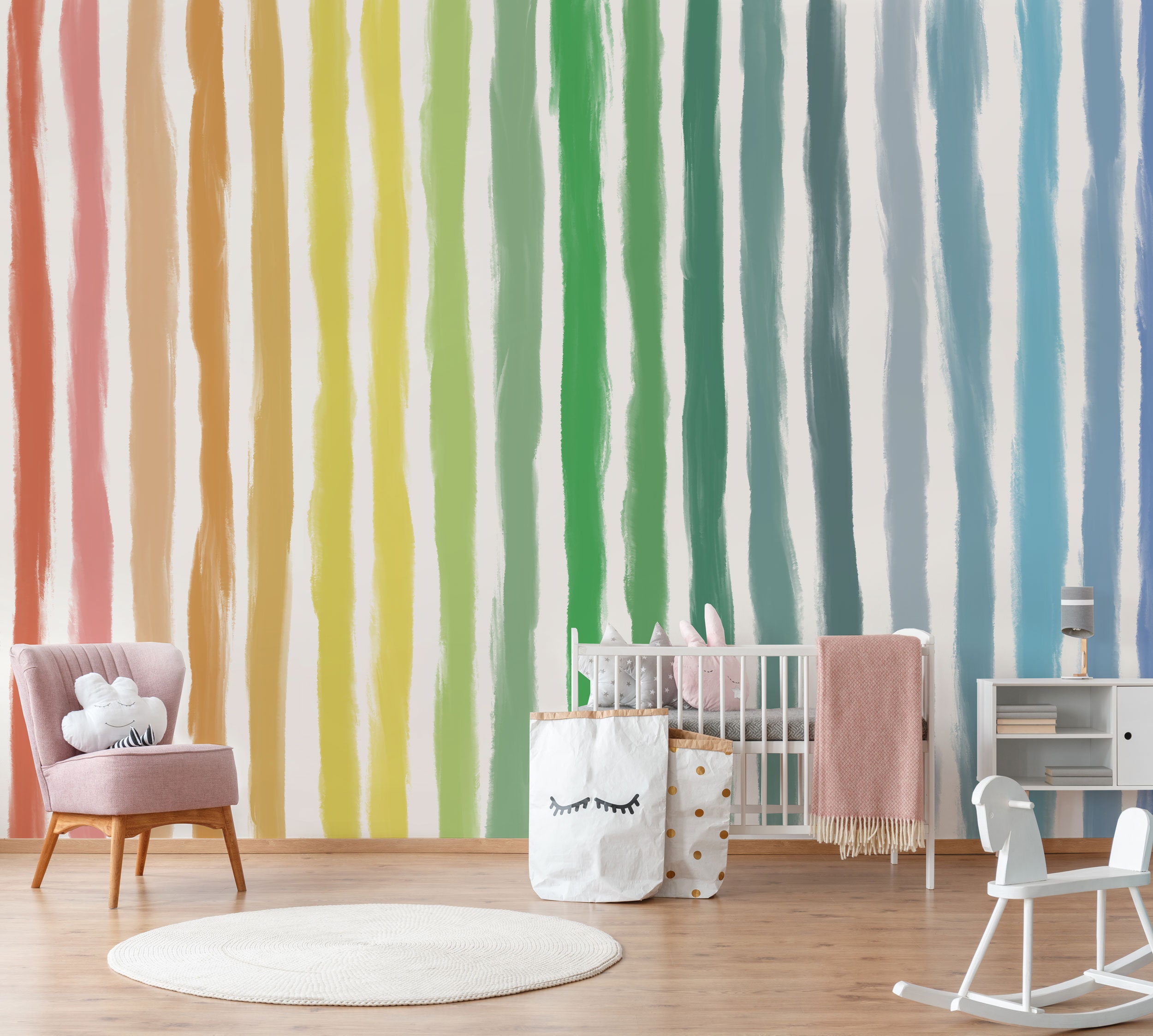 Rainbows Peel and Stick Wallpaper  Peel and Stick  The Wallberry