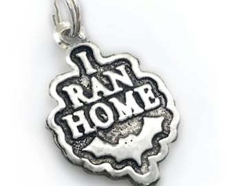 Sterling Silver  "I Ran Home" Charm