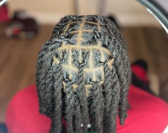 Dreadlocks/Locs/Dreads 4b-4c Extensions 100% Human Hair Handmade Dreads 60 FREE LOCS 0.8cm Width of 200 Dreadlocks