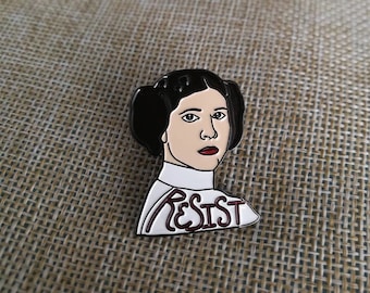 Princess warrior Leia Resist Baddie Star Wars inspired eco friendly brooch