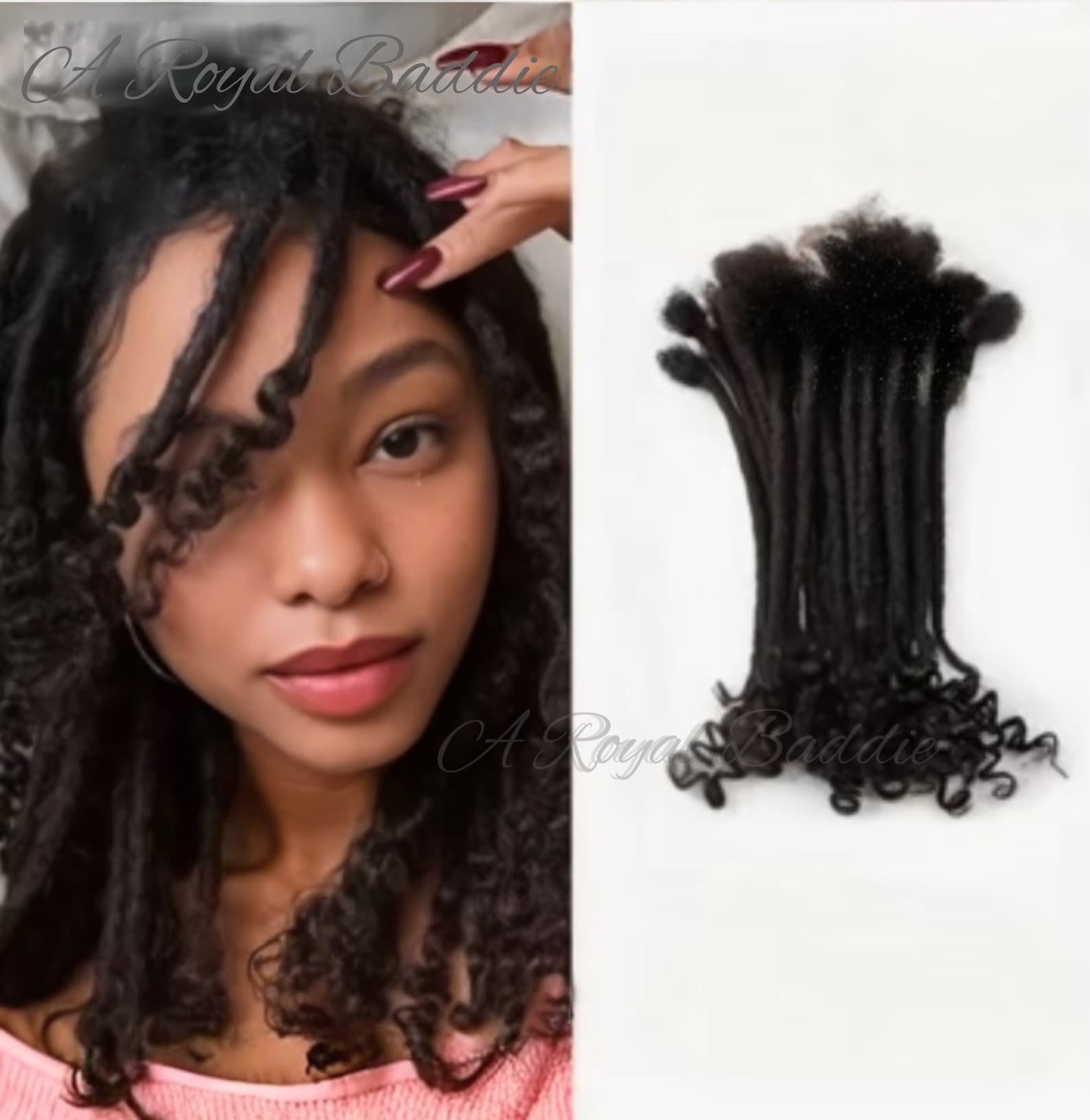 Curly End 4C Dreadlocks/locs/dreads Extensions 100% Human Hair Handmade ...