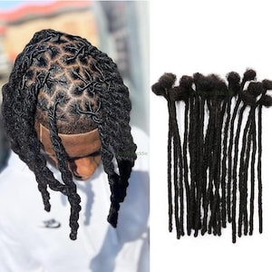 Celebratey 100% Human 4b Hair Dreadlocks/Natural oil.Handmade Dreads 12 FREE LOCS Natural Small Medium 0.4/0.5 & 0.6cm size of 90 locks