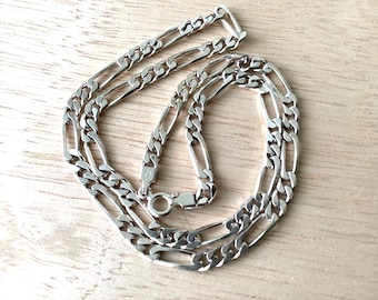 Sterling Silver 20 inch Figaro necklace  4.94mm thick REF 3123
