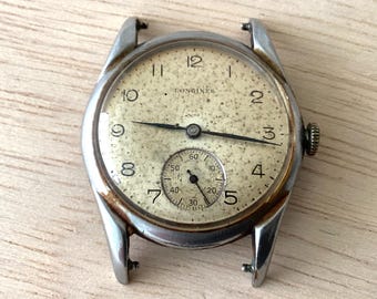 Longines 33mm WWII wrist watch Movement No.6963468. For parts or repair only.    REF 3128