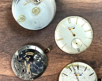 Mouvement Mécanique Vintage Benrus BB3 - Pour Montre Bracelet, Pièces Détachées, Occasion
