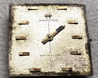 Hamilton Thinline 680 running movement for parts or repair. Ref Ham680r