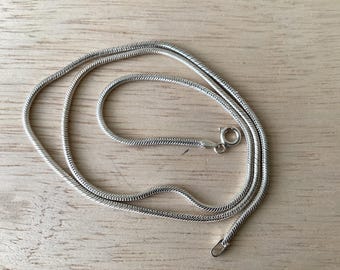 Sterling 20 inch snake chain 2mm thick necklace made in Italy. REF 3143