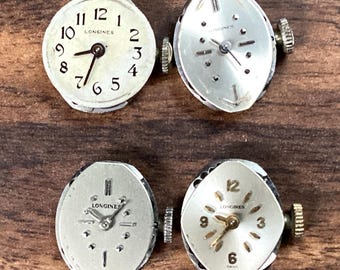 Vintage Longines 410 Watch Movements (4-Lot) – For Parts/Repair, Swiss Made