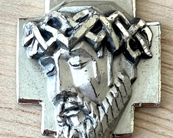 Sterling Silver Creed Head of Christ medal.  REF 3130