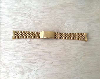 20mm Heuer Gold Plated Diver bracelet. REF gs/herrr