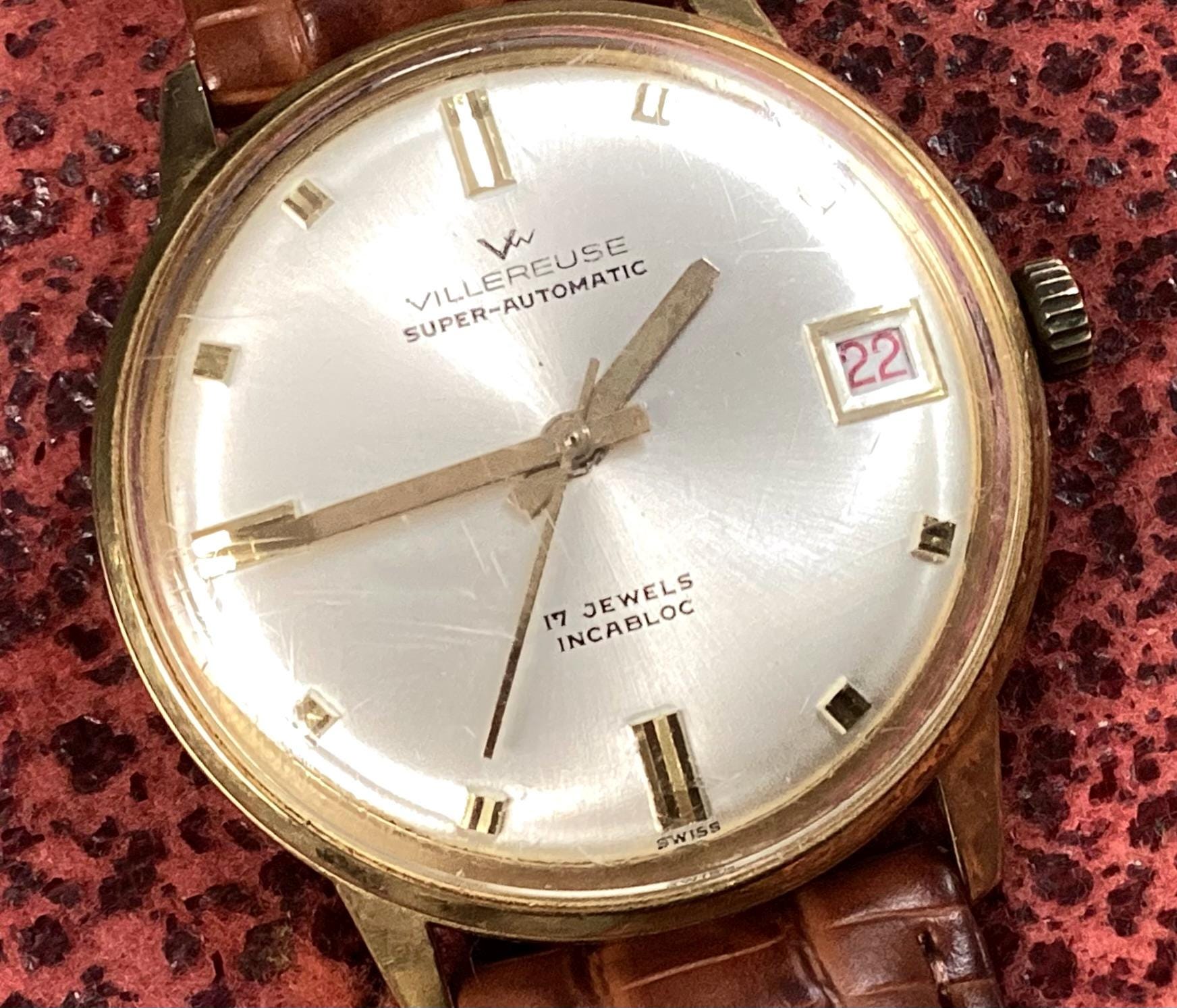 Vintage Villereuse Ladies Watch 17 Jewels Unbreakable Mainspring Not Working Unusual and Hard-to-Find 17 Jewels Swiss Watch with a  main image 2