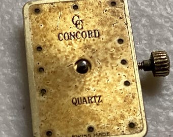 Movimiento de cuarzo ETA 280.001 con esfera Concord y corona firmada. Sin probar. Ref. RG280.