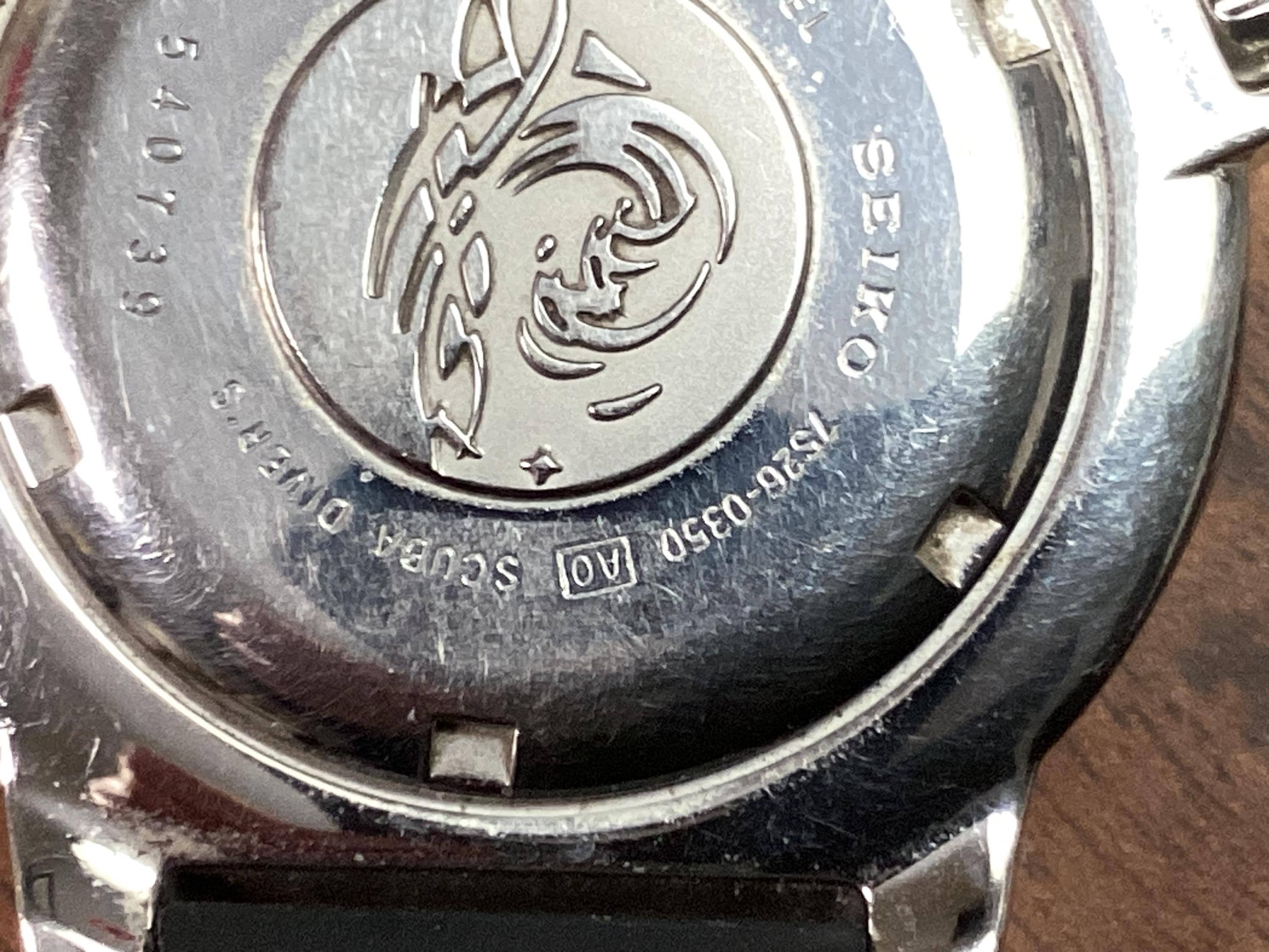 Preowned Seiko 7S26-0350 Black Dial With Black Rubber Band - Etsy