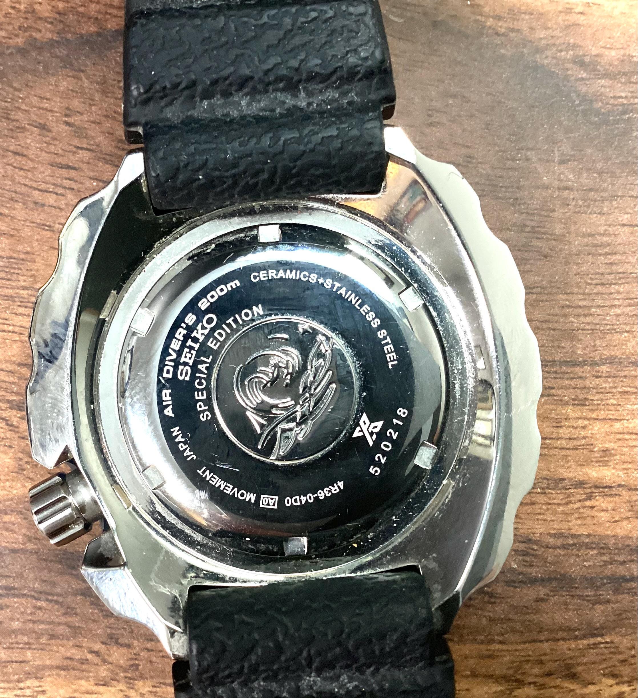 Preowned Seiko Air Diver Special Edition 4R36-04D0 All Original - Etsy