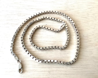 Sterling 20 inch box necklace 3mm thk.    REF 3139