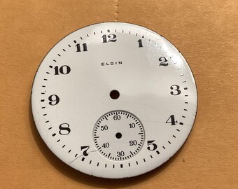 Elgin small seconds sunk 42.19mm.pocket watch dial only  REF 3147b